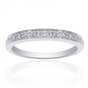 0.20 Ct Round Brilliant Cut Diamond Wedding Band